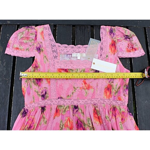 New w/Tags Love Shack Fancy Nutmeg Dress in Wild Pink, sz 6 - Picture 8 of 13